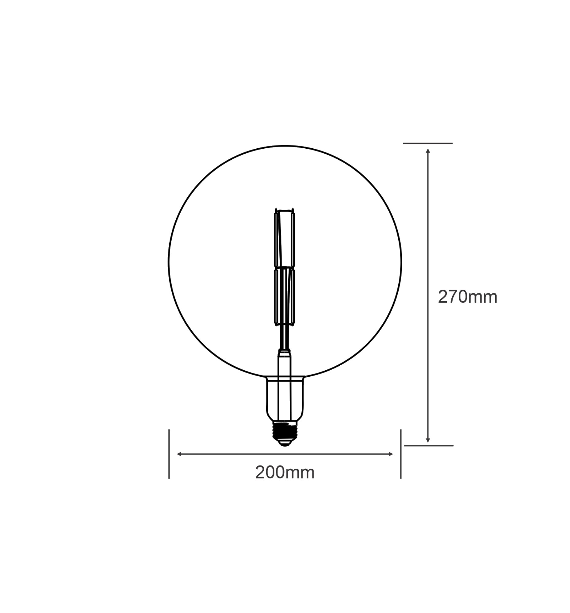 Classic Style LED Type E E27 Dimmable 4W 2100K 200lm 4300112  Luxram Classic Style